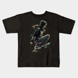 skater girl Kids T-Shirt